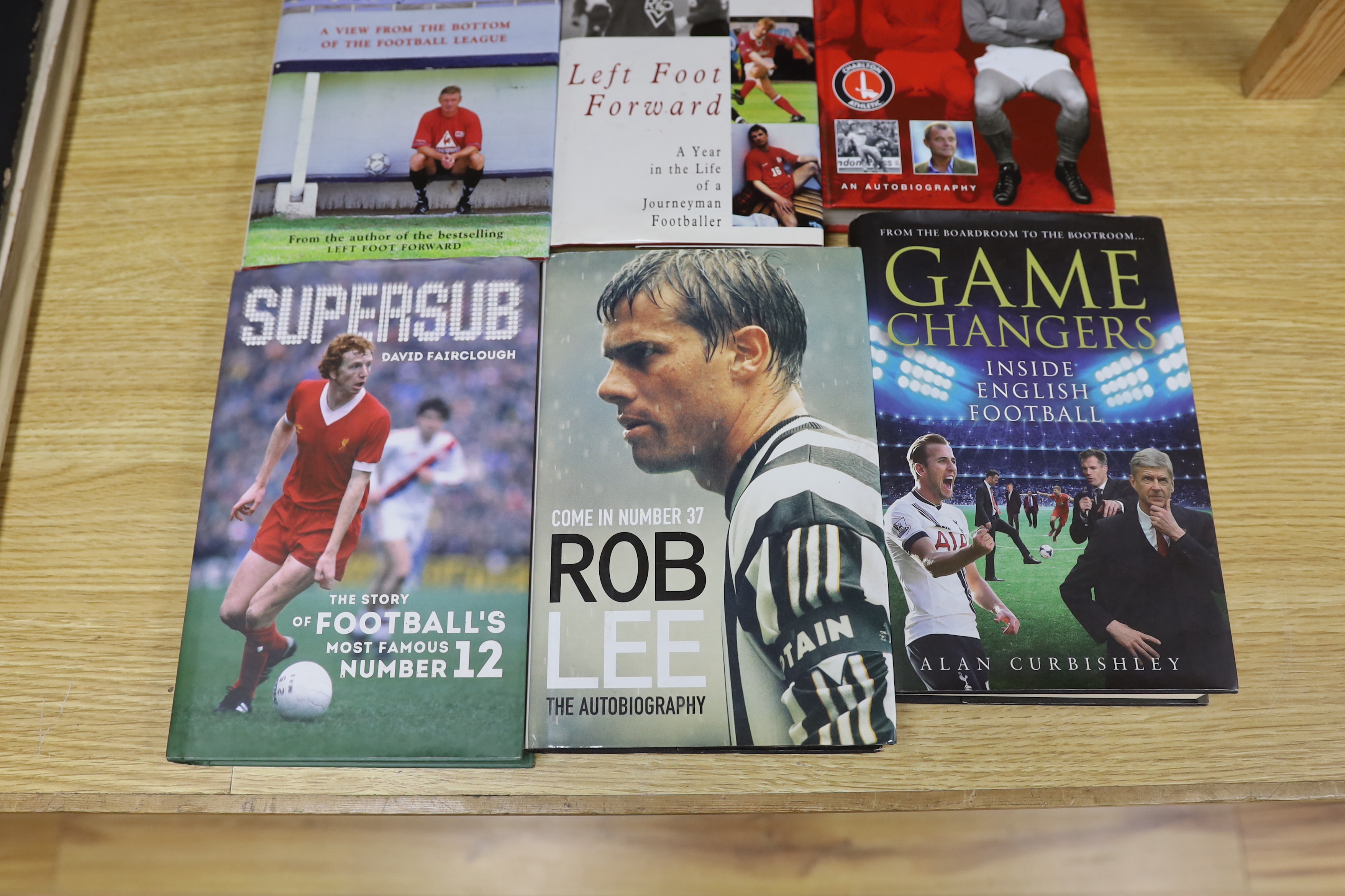 Seven autographed autobiographies - professional footballers